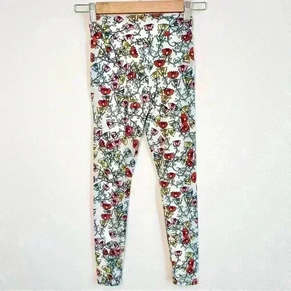 Lularoe Tween Vibrant Floral Leggings Size Tween - Picture 5 of 11